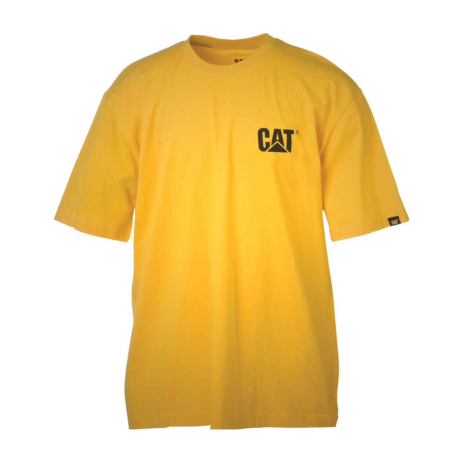 Caterpillar Clothing South Africa - Cat Men's Trademark T-Shirts Yellow RB2634780